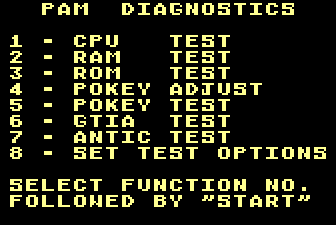 Atari PAM Diagnostics Screenshot 1